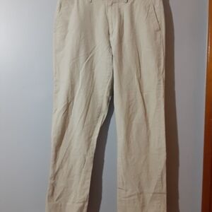 J. Crew Men's Linen Blend  Cream Chinos Pants Size 32/30 Pockets Casual